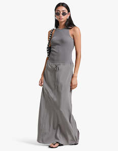 Sola Racer Dress - Charcoal