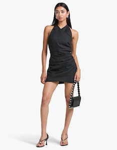 Clothing: Marianna Halter Mini Dress - Black