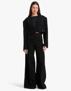 Clothing: Amura Crop Blazer - Black