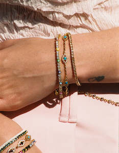 Serena Bracelet X Evil Eye Bracelet - Rainbow