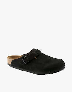 Womens Boston Suede Leather - Black