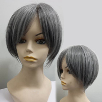 Grey Short Human Hair Wig