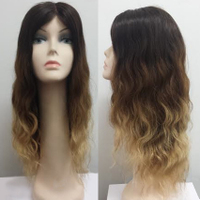 Ombre Long Wavy Human Hair Wig