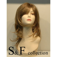 Vitamin product manufacturing: Synthetic Side Sweeping Miedium Length Straight Wig S&F016