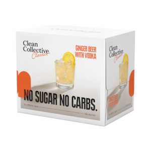 Clean Collective Classics Ginger Beer 5% Cans 6x250ml - Flavoured Beer Super Liquor