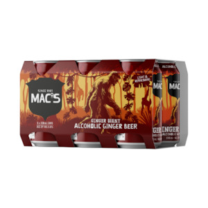 Mac's Ginger Giant Alcoholic Ginger Beer 5% Cans 6x330ml - Flavoured Beer Super Liquor