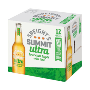 Speight's Summit Ultra Low Carb Lager Lime Bottles 12x330ml - Flavoured Beer Super Liquor