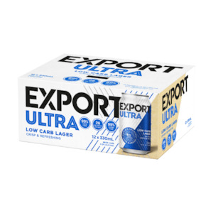 Liquor store: Export Ultra Low Carb Lager Cans 12x330ml - New Zealand Beer Super Liquor