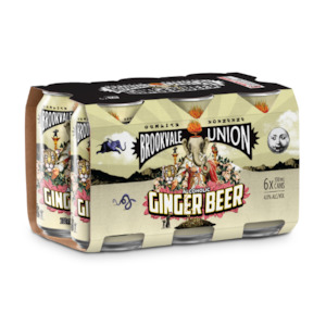 Brookvale Union Alcoholic Ginger Beer 4% Cans 6x330ml - Flavoured Beer Super Liquor