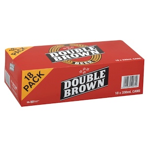 Double Brown Cans 18x330ml - Value Beer Super Liquor