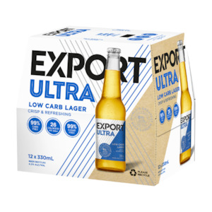 Export Ultra Low Carb Lager Bottles 12x330ml - New Zealand Beer Super Liquor