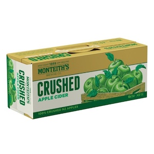 Monteith's Crushed Apple Cider Cans 10x330ml - Cider Super Liquor