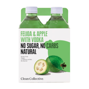 Clean Collective Feijoa & Apple with Vodka 5% Bottles 4x300ml - Vodka RTD's Super Liquor