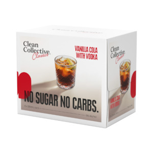 Clean Collective Classics Vanilla Cola 5% Cans 6x250ml - Vodka RTD's Super Liquor