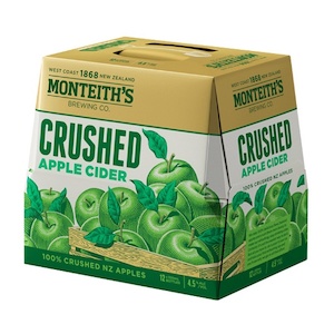 Monteith's Crushed Apple Cider Bottles 12x330ml - Cider Super Liquor