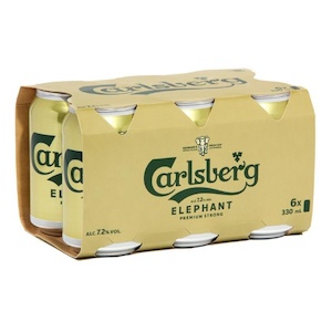 Carlsberg Elephant Premium Strong 7.2% Cans 6x330ml - International Beer Super Liquor