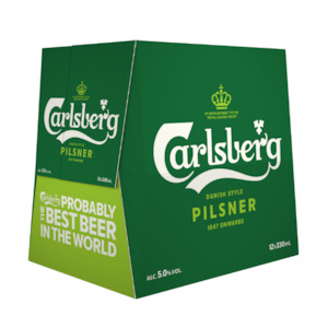 Carlsberg Pilsner Bottles 12x330ml - International Beer Super Liquor