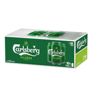 Carlsberg Pilsner Cans 10x330ml - International Beer Super Liquor