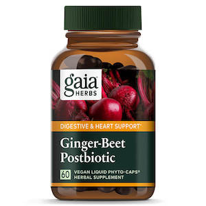 Health supplement: Gaia Herbs Ginger-Beet Postbiotic 60 Caps