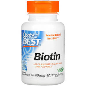 Health supplement: Doctor's Best Biotin 10,000mcg 120 Caps