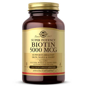 Health supplement: Solgar Biotin 5000mcg 100 Caps