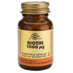 Health supplement: Solgar Biotin 1000mcg 50 Caps