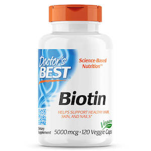 Health supplement: Doctor's Best Biotin 5000mcg 120 Vegecaps