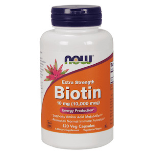 Health supplement: Now Foods Extra Strength Biotin 10mg 120 Caps