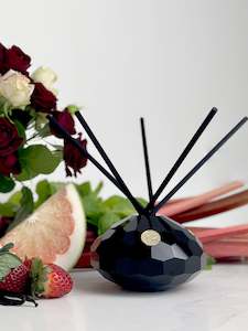 Roses & Rhubarb Hexagonal Crystal Reed Diffuser - Small Rooms 100mL