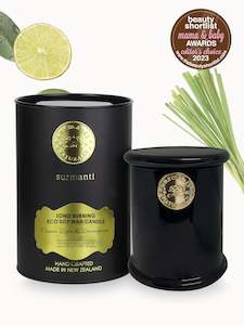 Persian Lime & Lemongrass Long Burning Eco Soy Wax Candle - Odour Eliminator