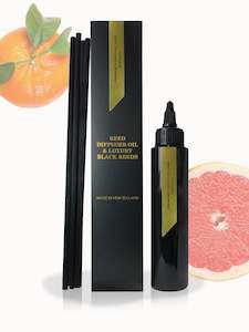 Reed Refill - Sweet Mandarin & Grapefruit Reed Diffuser Oil & Luxury Black Reeds