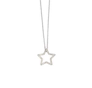 18k Diamond Star Pendant