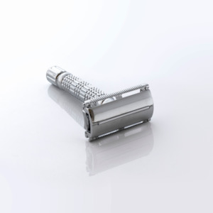 SustainaBLAH Stainless Steel Safety Razor - The Minimalist Silver Edition