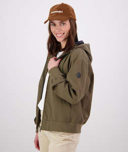 Women's Clarence Canvas Hooded Bomber Jacket