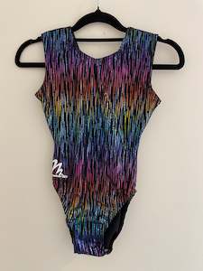 Clothing: Milano Black with Multicolour stripe hologram