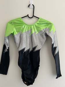 Milano long sleeve black silver and lime