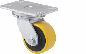 100mm Very Heavy Duty Polyurethane Cast Iron Castors - 600KG Rated