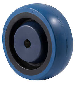 Hi-Res Blue Rubber Wheels Medium Duty ~ 150KG Rated