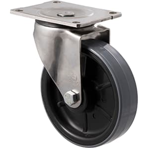 Castors Stainless 150kg 500kg: 150mm Polyurethane Stainless Steel Castors - 450KG Rated