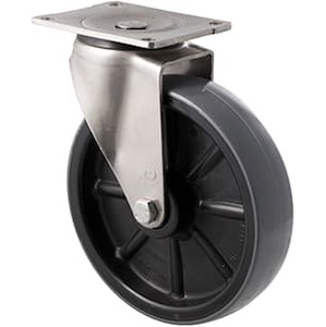 200mm Polyurethane Stainless Steel Castors -  450KG Rated