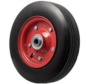 Puncture Proof Replacement: 280mm Black Rubber Tyre Wheel - 200KG Rated