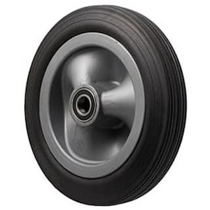 Puncture Proof Replacement: Black Rubber Tyre Utility Wheel ~ 150KG Rated