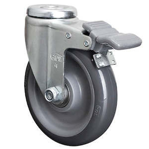 100mm Bolt Hole Brake Castor - 80KG Rated