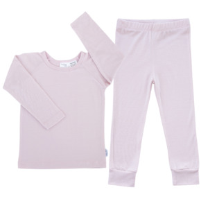 Internet only: Organic Merino Pyjamas | Pale Pink