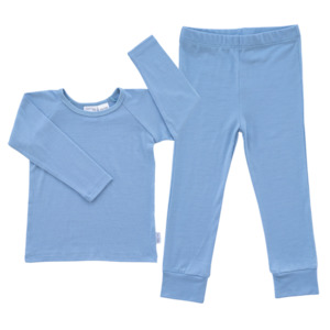 Internet only: Organic Merino Pyjamas | Pale Blue