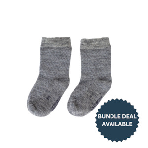 Internet only: Kids Merino Gumboot Socks | Charcoal