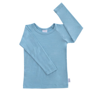 Internet only: Kids Merino Long Sleeve Top | Sky Blue