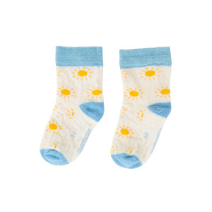 Internet only: Baby Merino Crew Socks | Yellow Suns