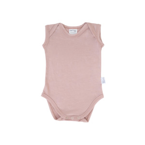 Internet only: Singlet Merino Bodysuit | Blush