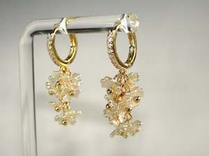 Internet only: Bella Flowery Gold plated Earrings